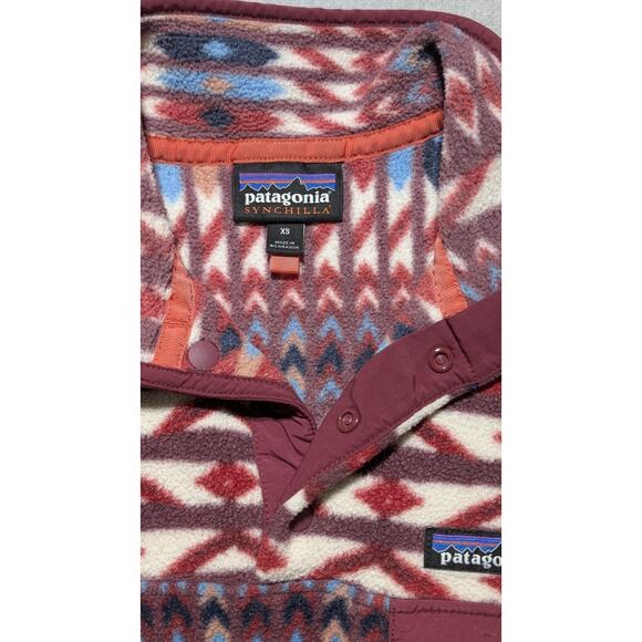 Patagonia Synchilla Snap-T Fleece Pullover XS Women’s Geometric Aztec... - Picture 8 of 13